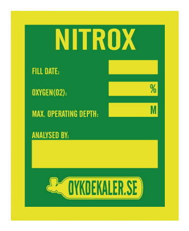 Analysdekal Nitrox